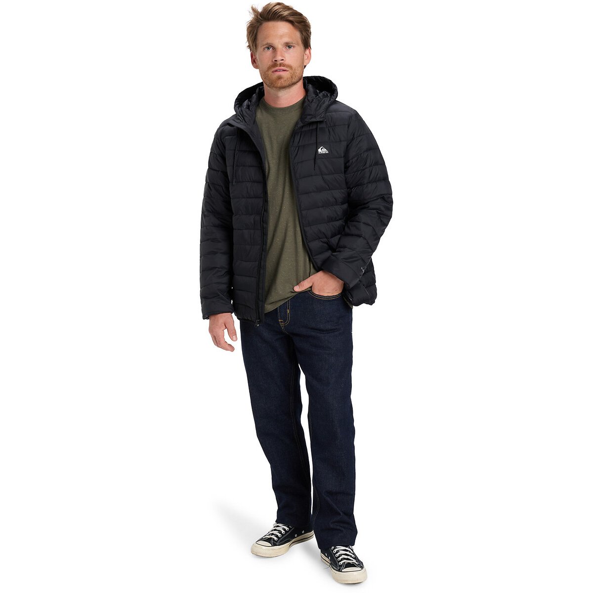 Scaly Padded Jacket with Hood black, QUIKSILVER