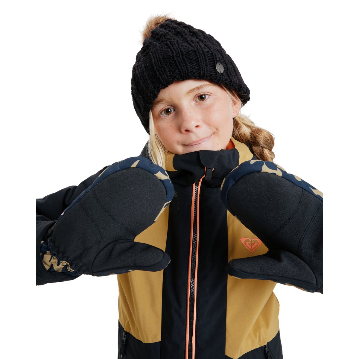 Moufles techniques ski/snowboard. beige fennel seed big flower rg, ROXY
