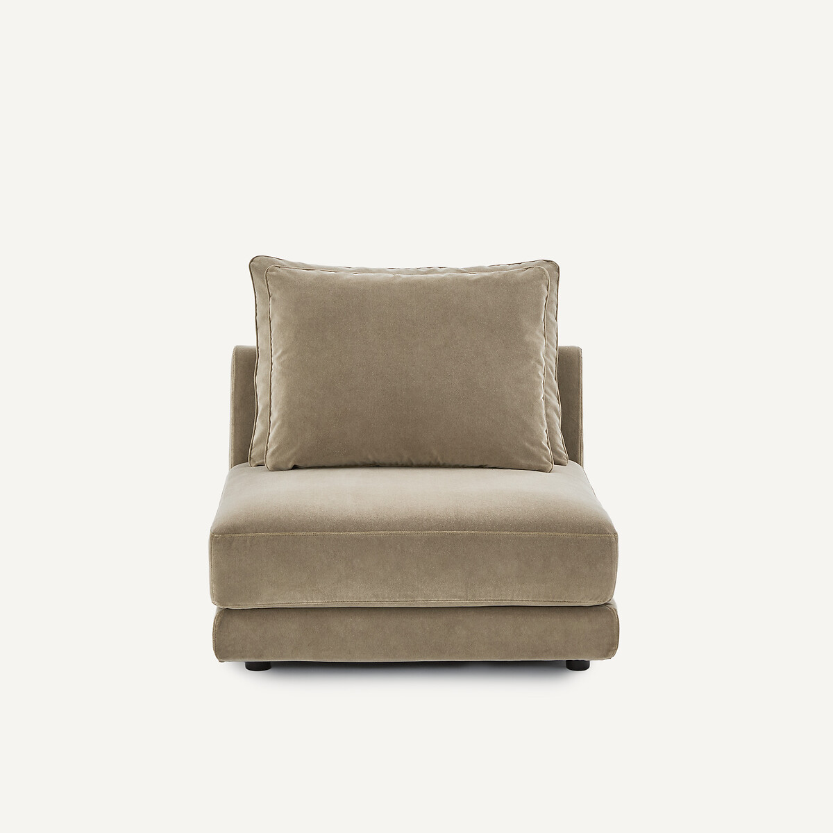 Modulaire bank in stonewashed fluweel, TIBERIO grijs shiitaké, AM.PM