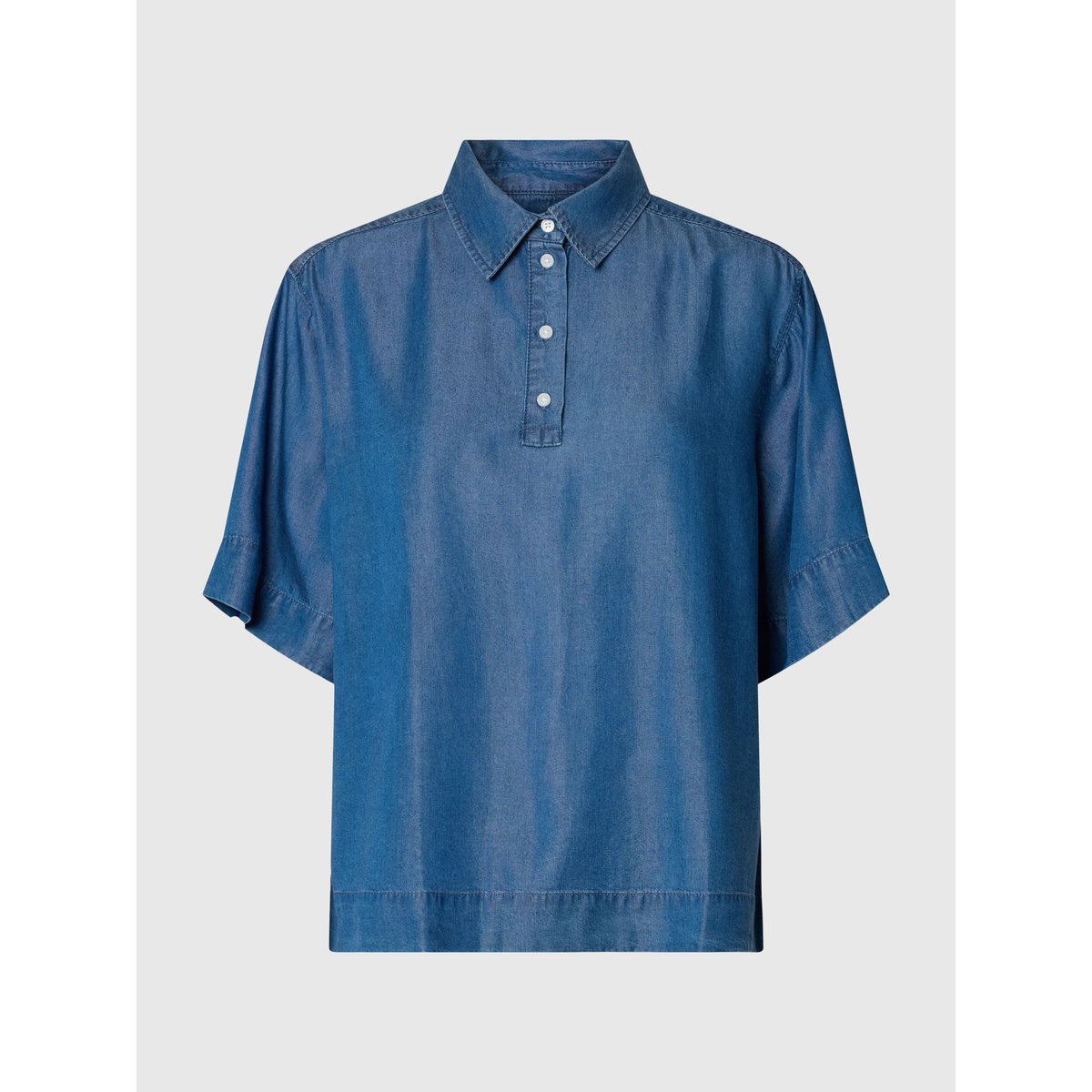 Polo medium blue denim, SELECTED