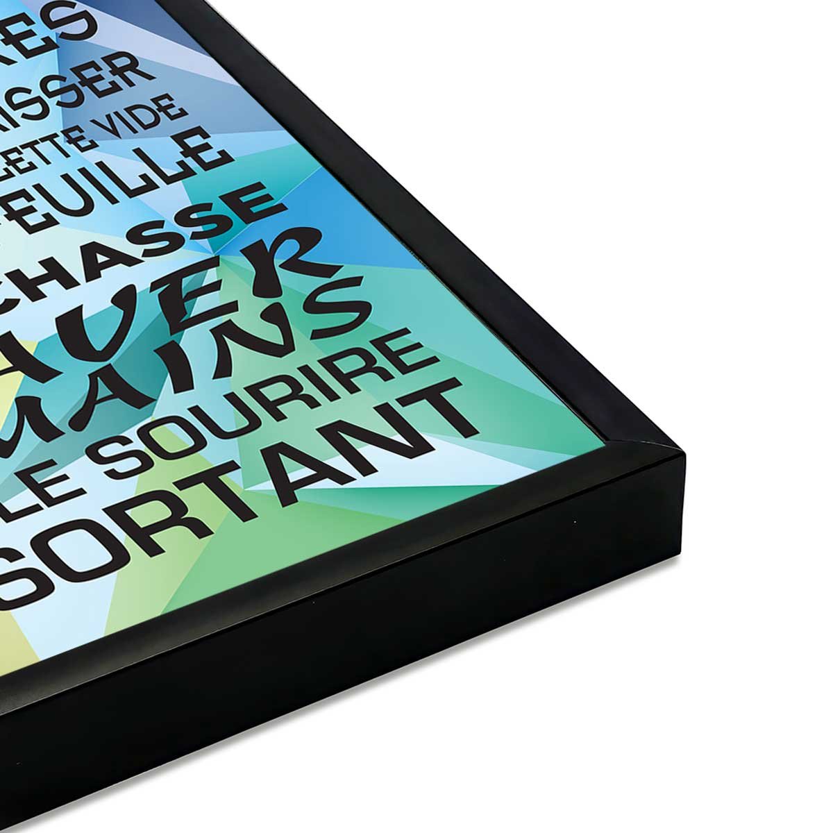 Affiche encadrée règles des toilettes version colorée affiche + cadre en métal - noir, HEXOA