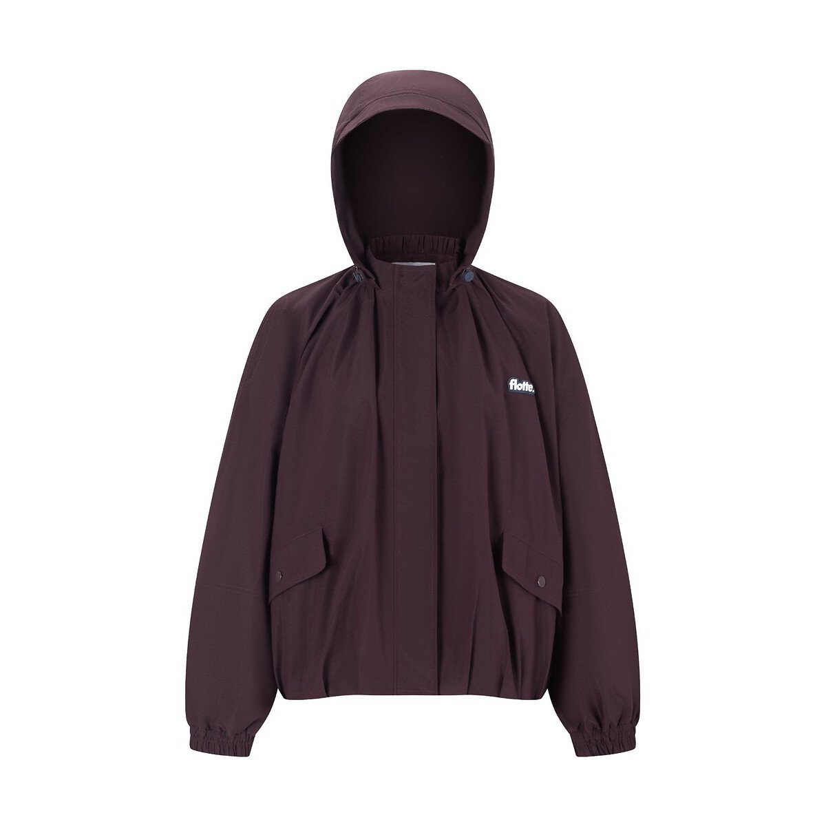 Veste imperméable à capuche amovible, GARANCE cassis, FLOTTE