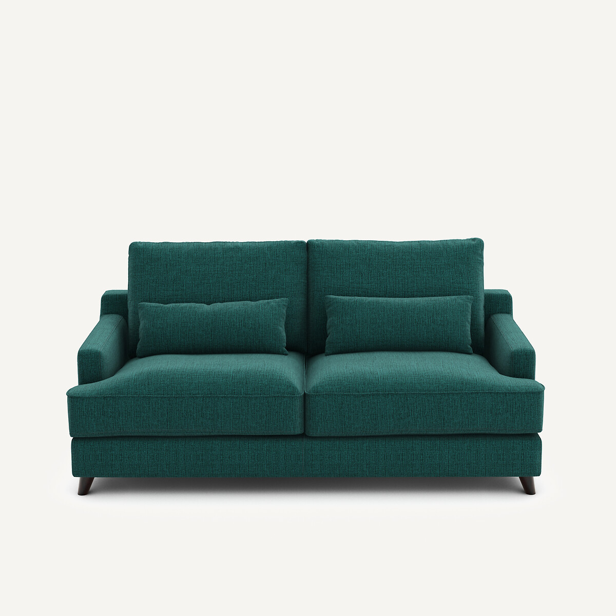 3-Sitzer-Sofa, umwandelbar, aus jaspiertem Canvas, ALWINE dunkelgrün, AM.PM