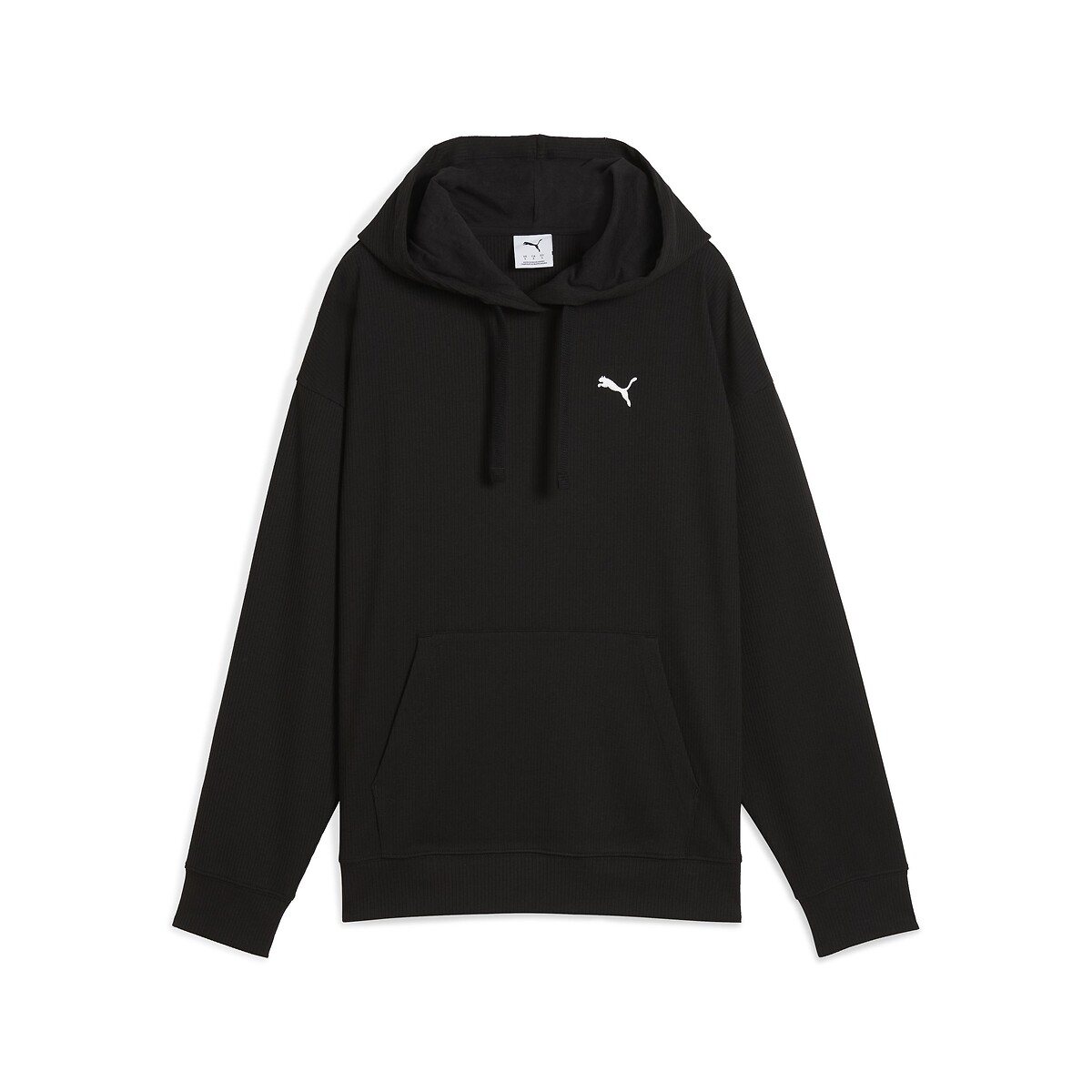 Sweat à capuche ESSENTIAL ELEVATED RIB noir, PUMA