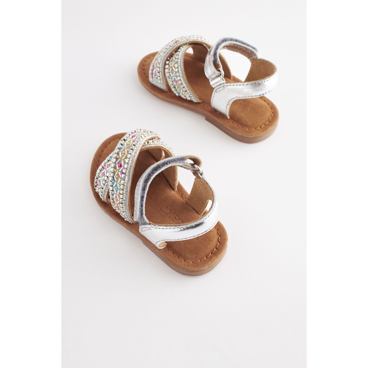 Sandales pour grandes occasions avec perles argent, NEXT