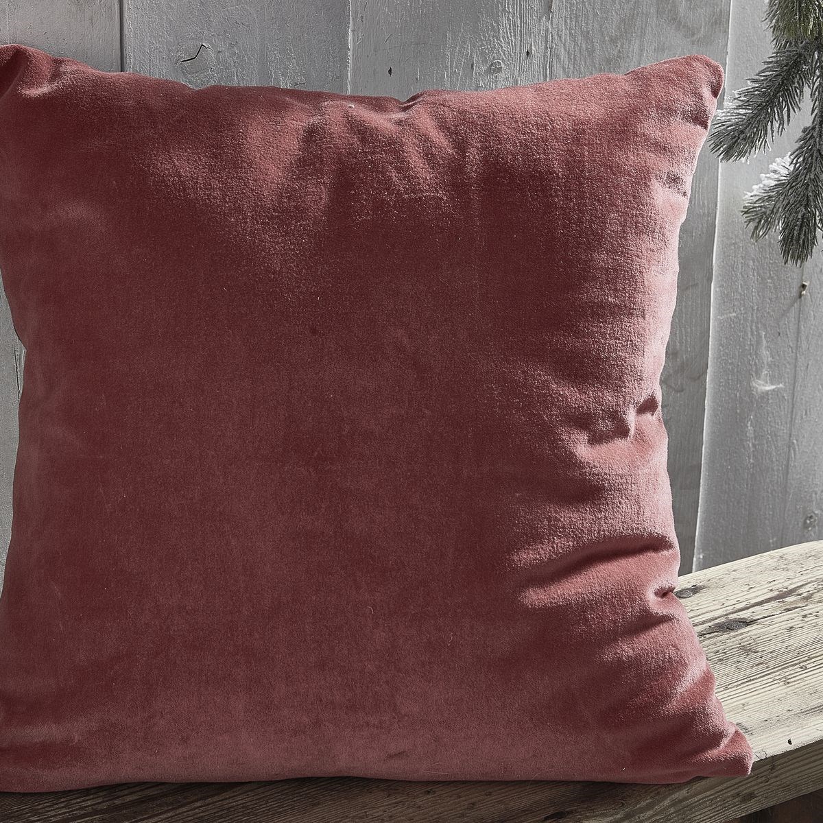 Coussin imprimé coton MOUNTAIN gris anthracite, TODAY
