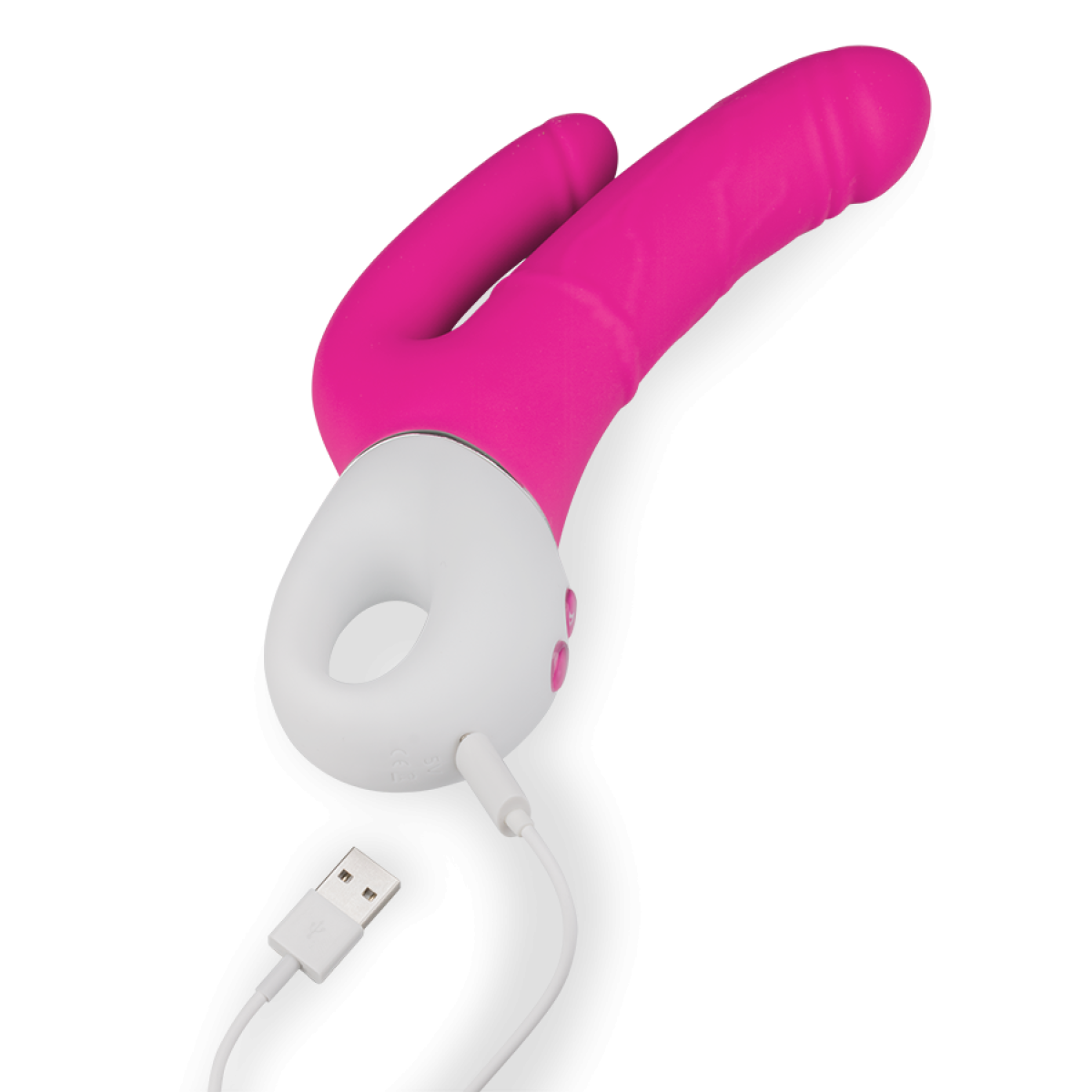 Vibromasseur puissant double gode Jakiro rose, LOVE AND VIBES