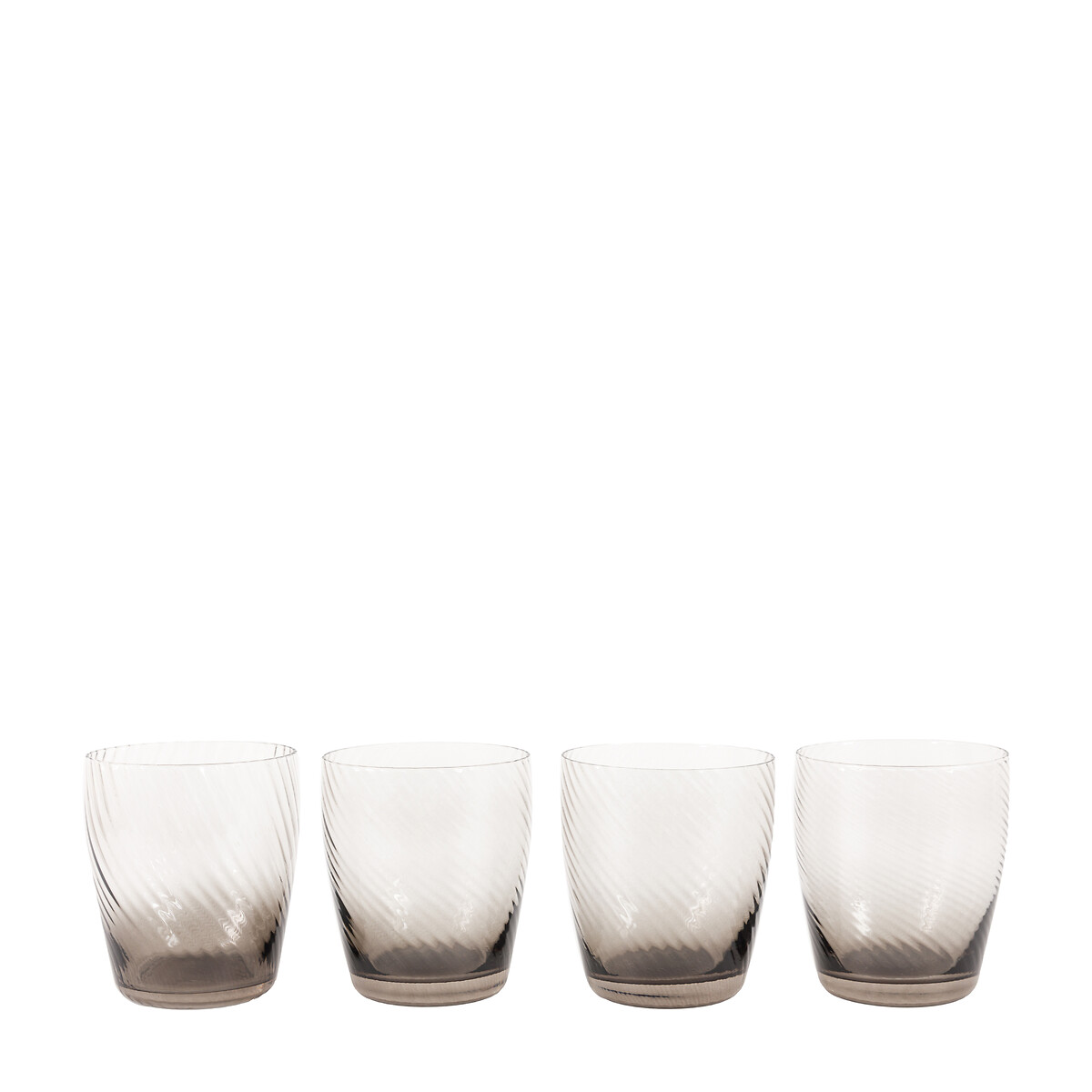 Set of 4 Vela Tumbler Glasses in Smoked Grey grey, ÉDITÉ