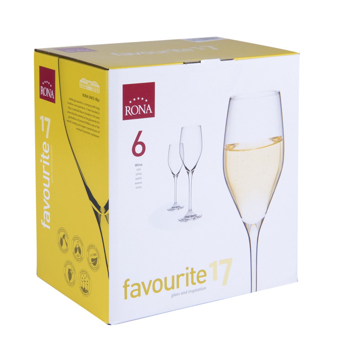 Flûte à Champagne Favourite 17 cl (lot de 6) transparent / cristal, RONA