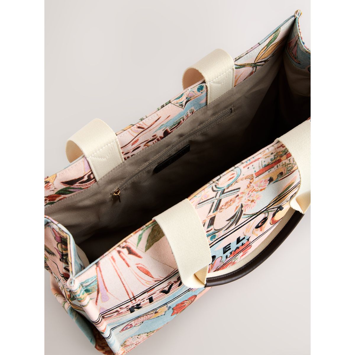 Sac porté épaule en toile imprimé fleuri, NEXT