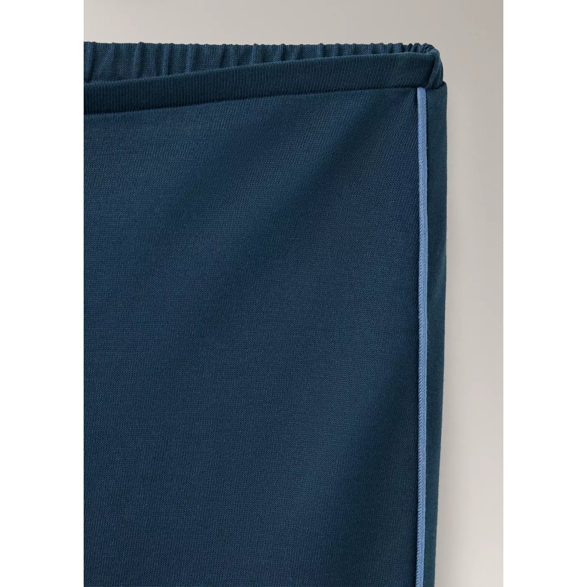 Pantalon de pyjama coton uni bleu marine, MANGO