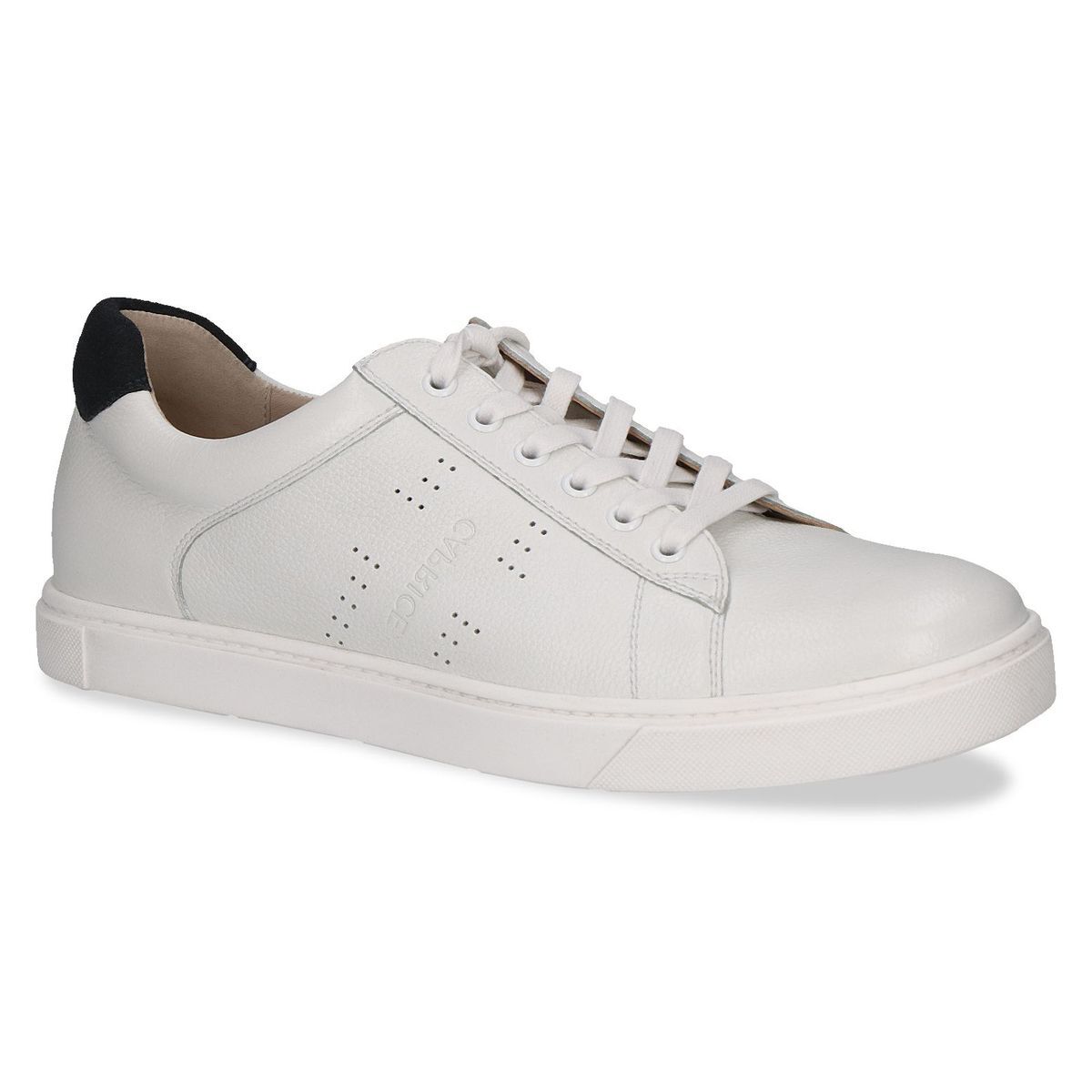 Basket en cuir blanc combiné, CAPRICE
