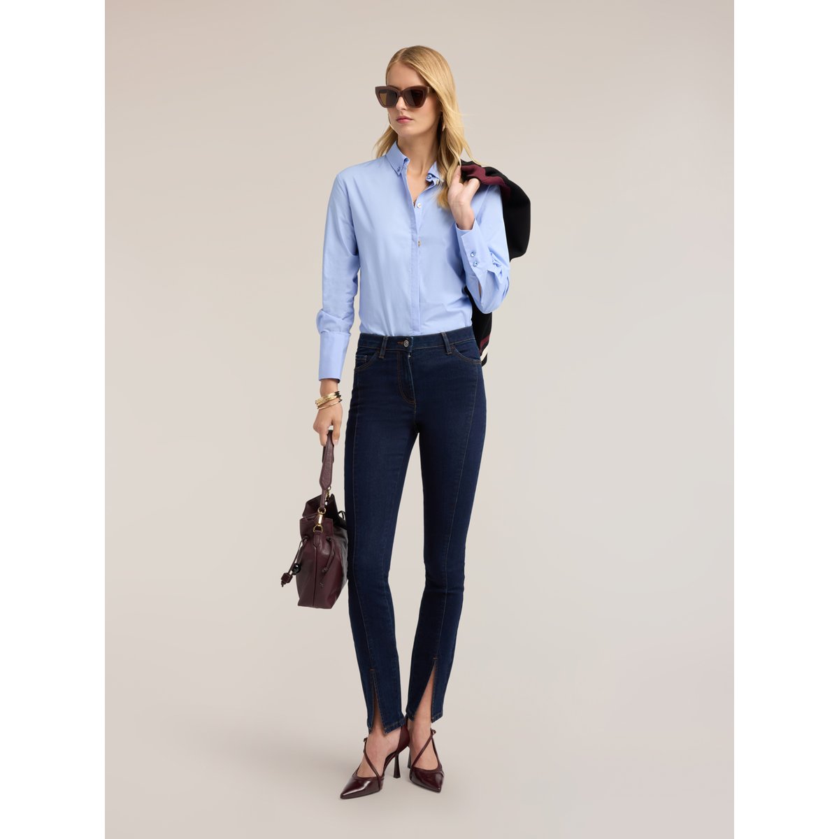 Chemise avec col boutonné light - blue, MOTIVI