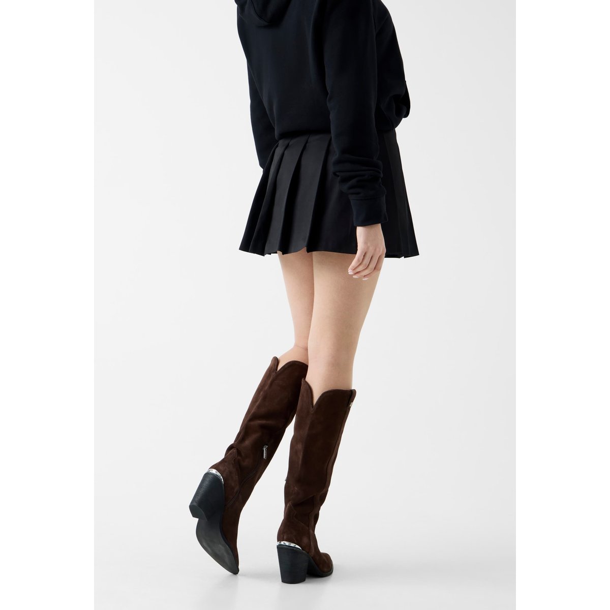 Mini-Jupe Plissée noir, GUESS