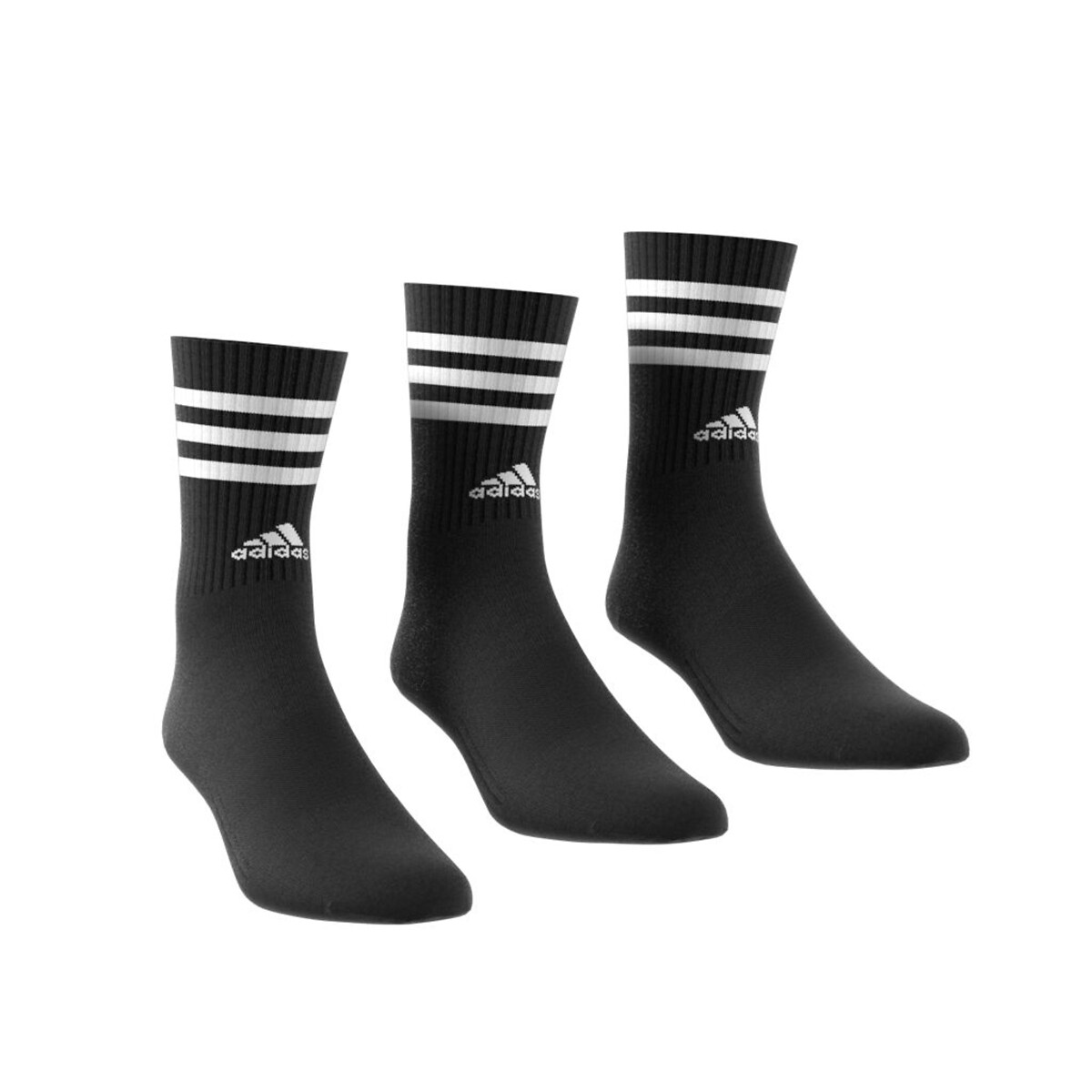Lot de 3 paires de chaussettes hautes noir + noir + noir, adidas Performance