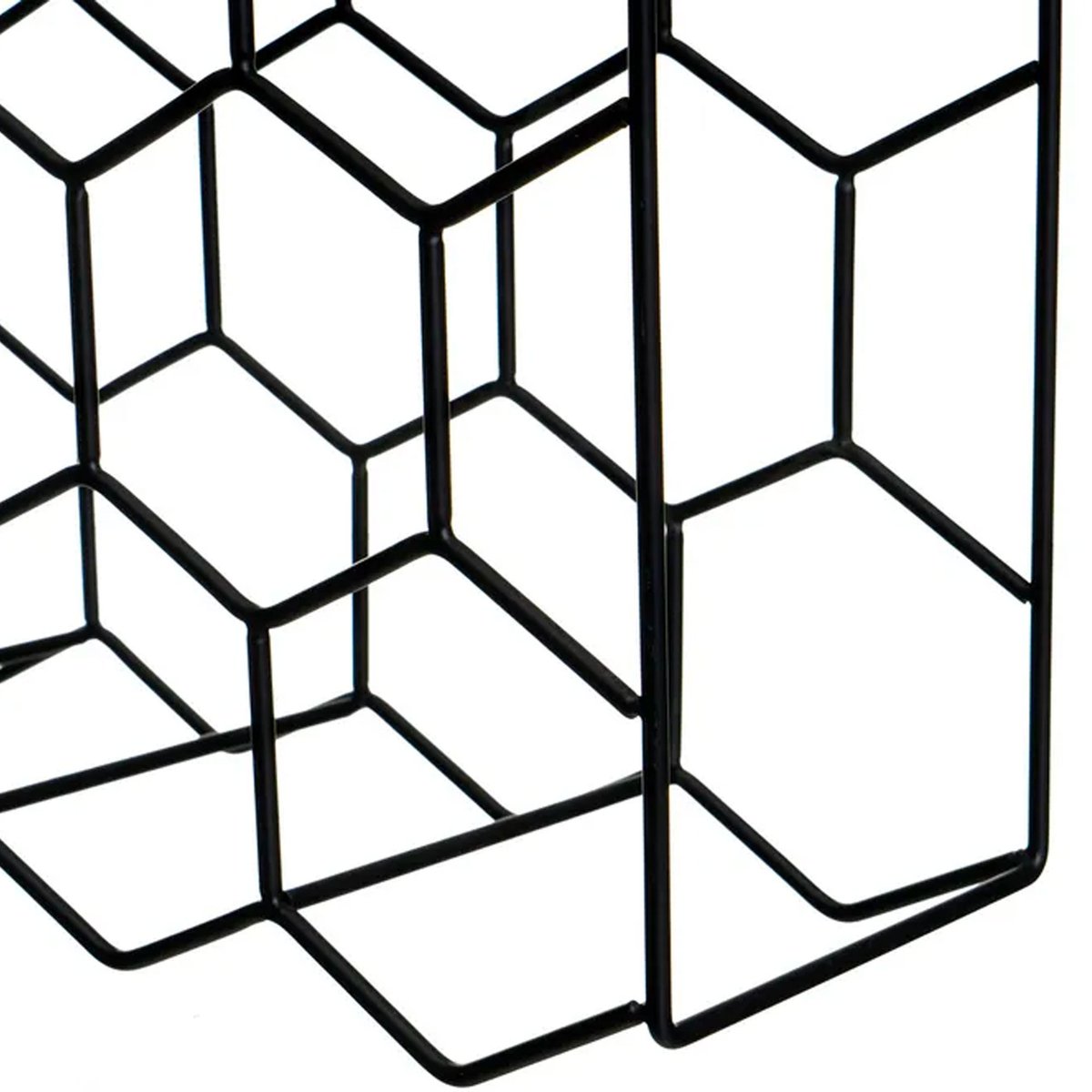 Porte bouteilles métal noir 11 bouteilles 43x15x30cm noir, WADIGA