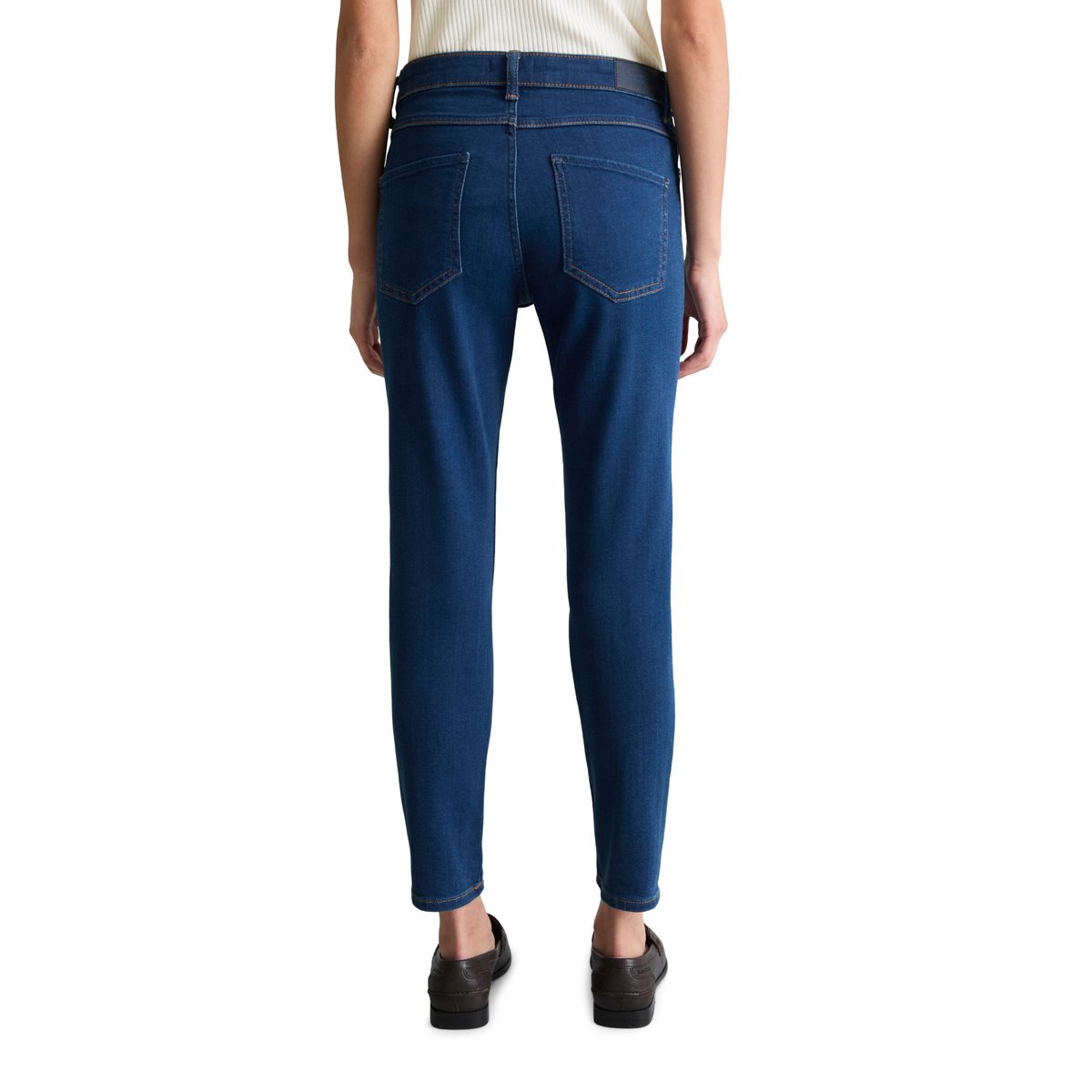 Jeans modèle Kaj skinny cropped en coton stretch épuré bleu clair, MARC O’POLO DENIM