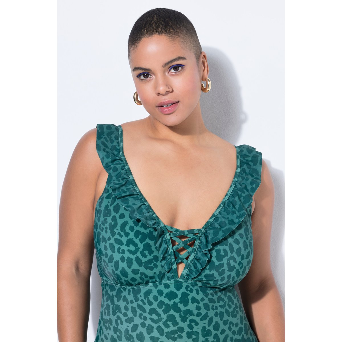 Maillot de bain une pièce à encolure vert mat, STUDIO UNTOLD