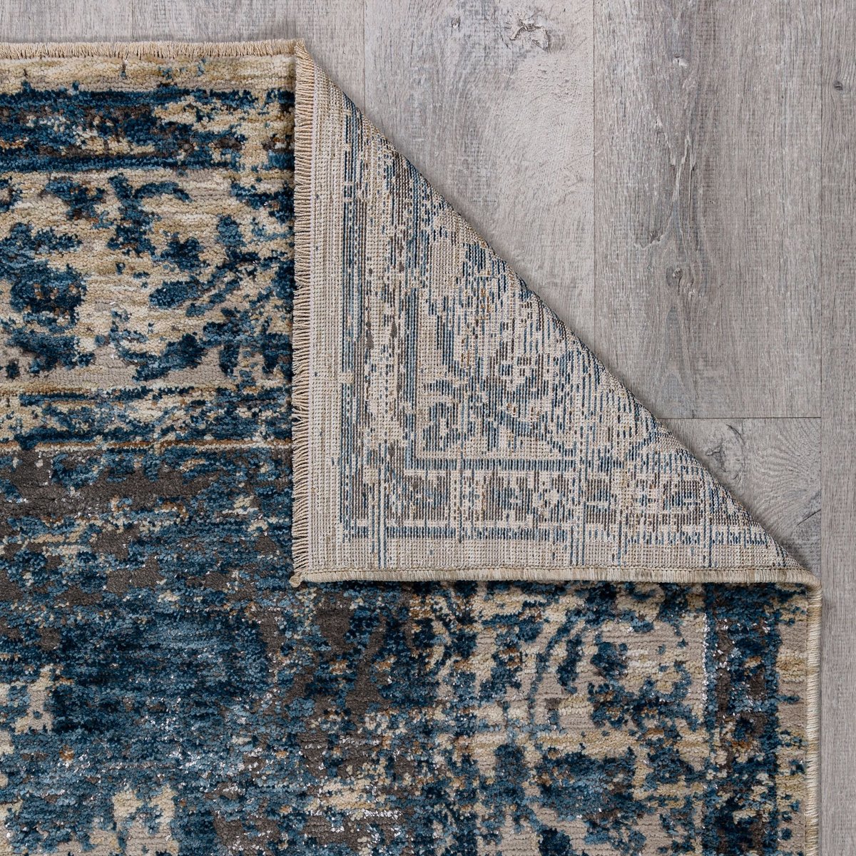 Tapis vintage de couloir CORDELIA bleu, FLAIR RUGS