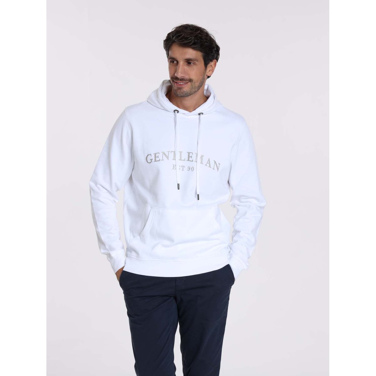 Sweat manches longues coton SALOU blanc, GENTLEMAN FARMER