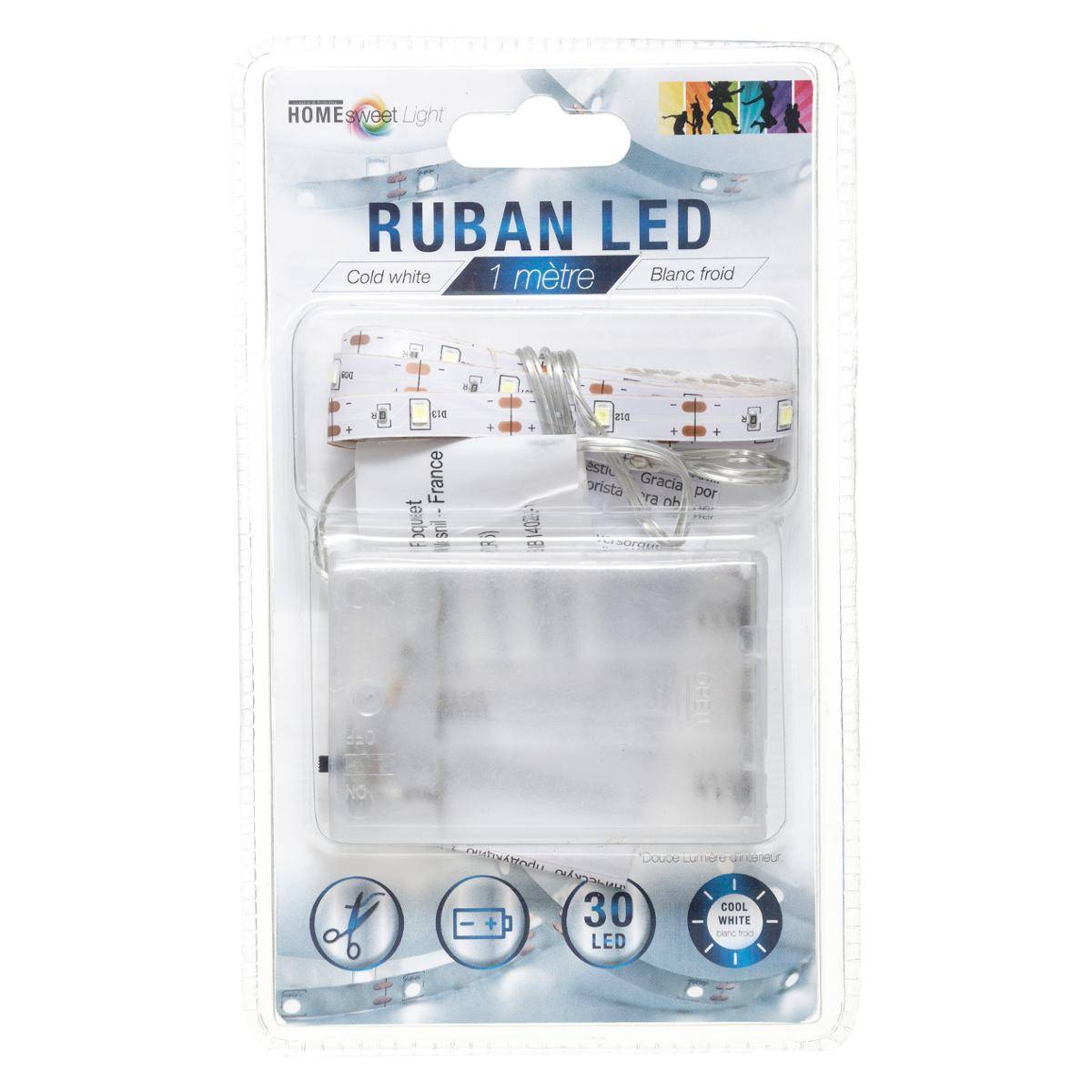 Ruban LED à pile LUMY blanc froid, ATMOSPHERA