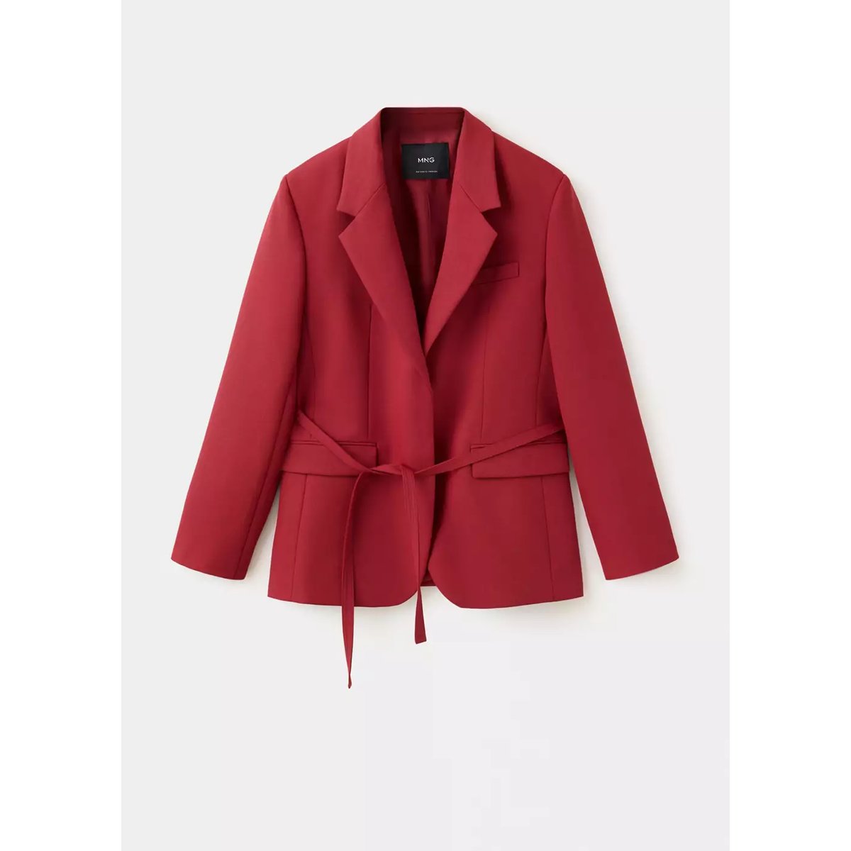 Blazer croisé nœud orange foncé, MANGO