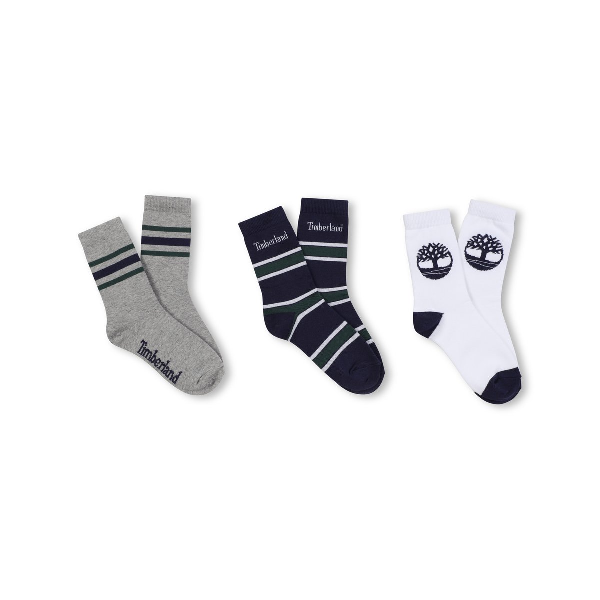 Pack trio de chaussettes Jacquard blanc, TIMBERLAND