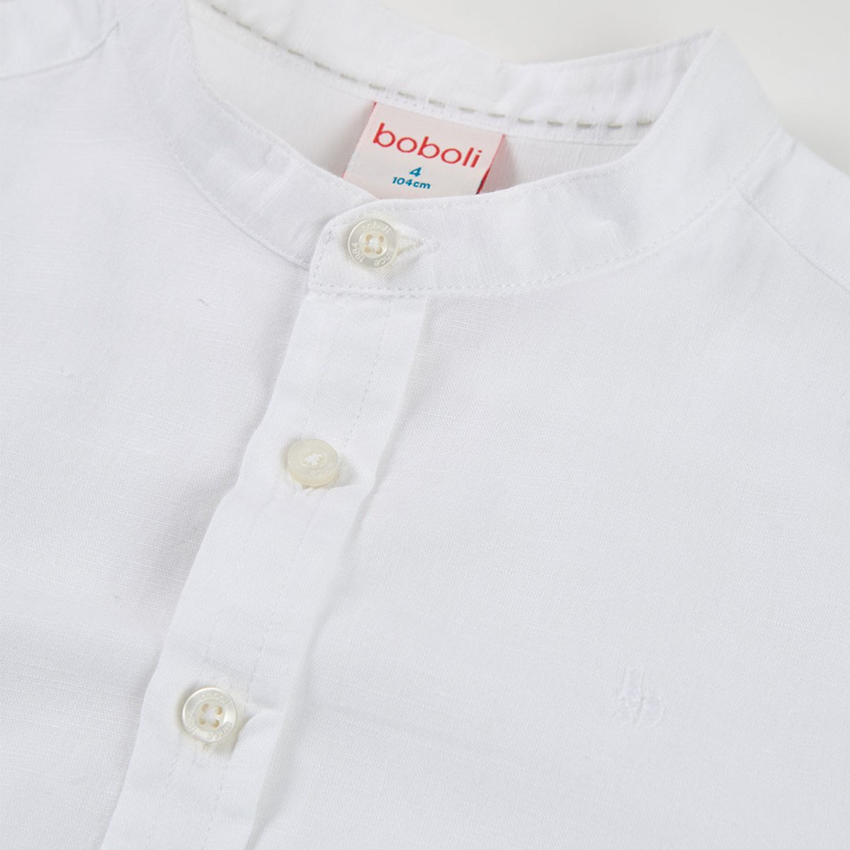 Chemise lin mancs longues blanc, BOBOLI