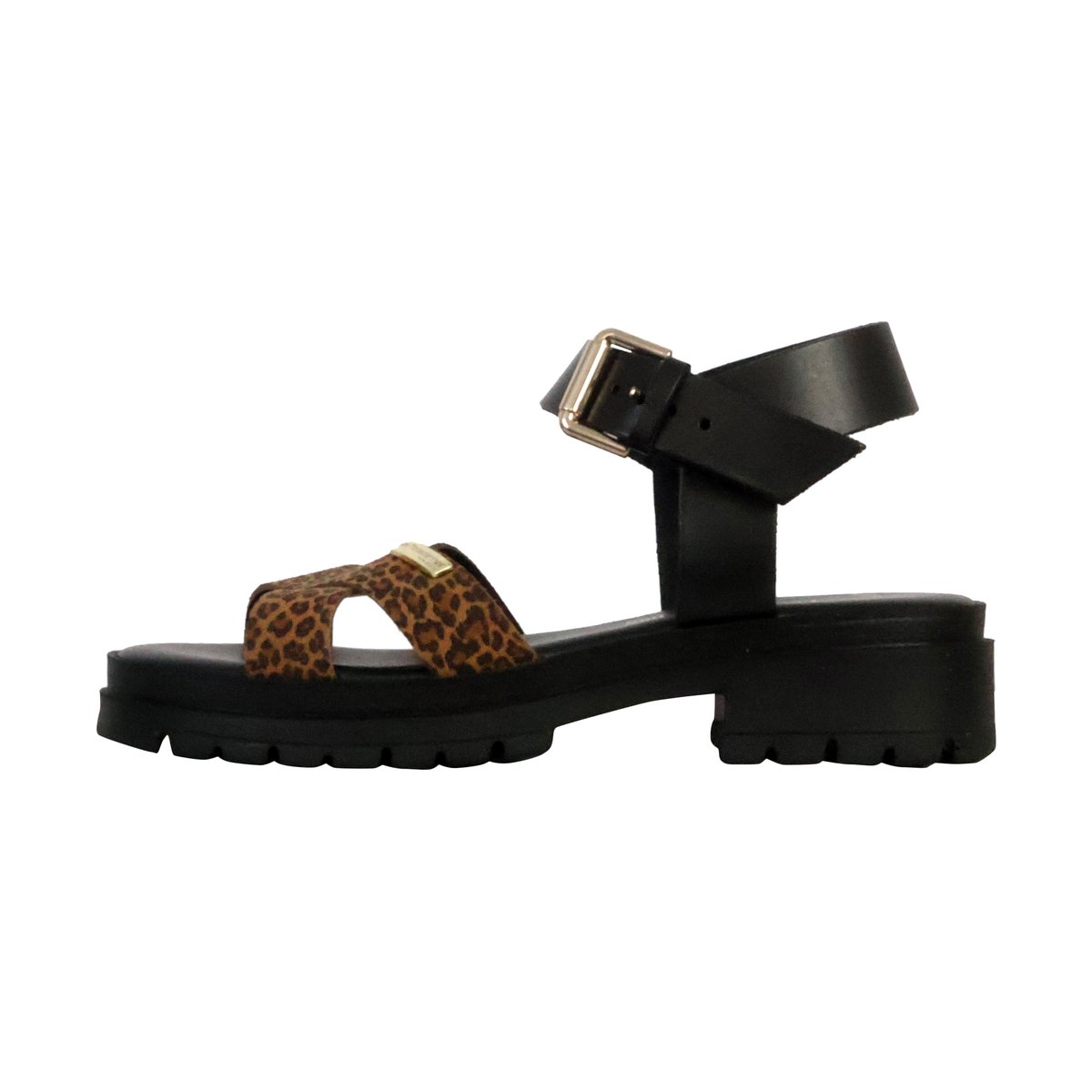 Sandale A Talon Cuir Les Tropeziennes Toboleo noir leopard, LES TROPEZIENNES PAR M.BELARBI