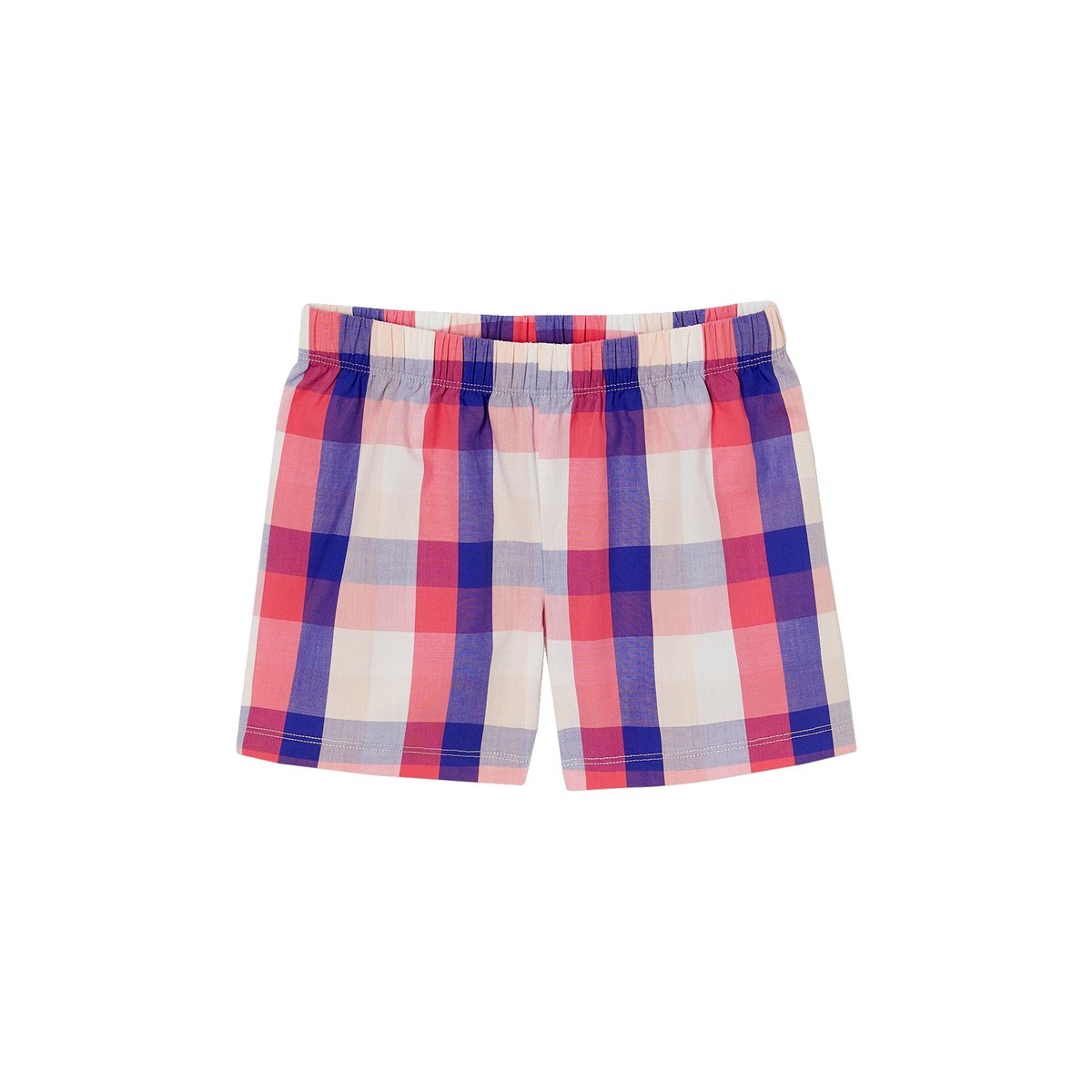 Pyjashort chat en popeline blanc, VERTBAUDET