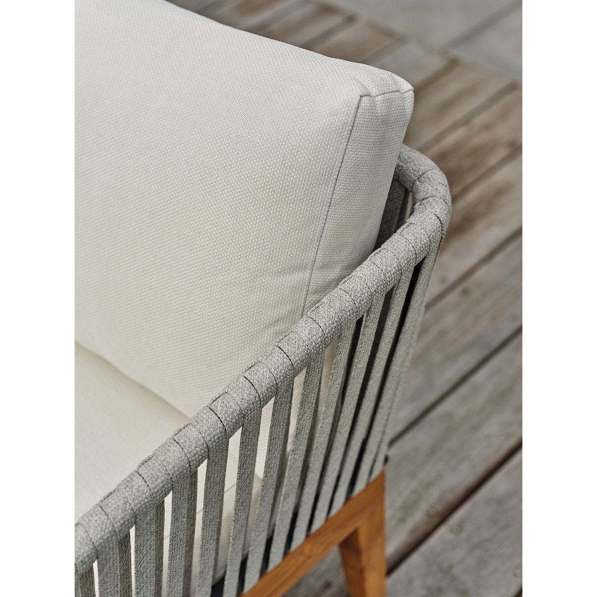 Salon de jardin bas 4 places - ALPHI marron, REMARQUABLE