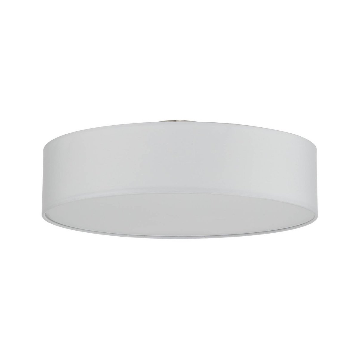 Plafonnier en textile scandinave, Sebatin blanc, nickel mat, LINDBY