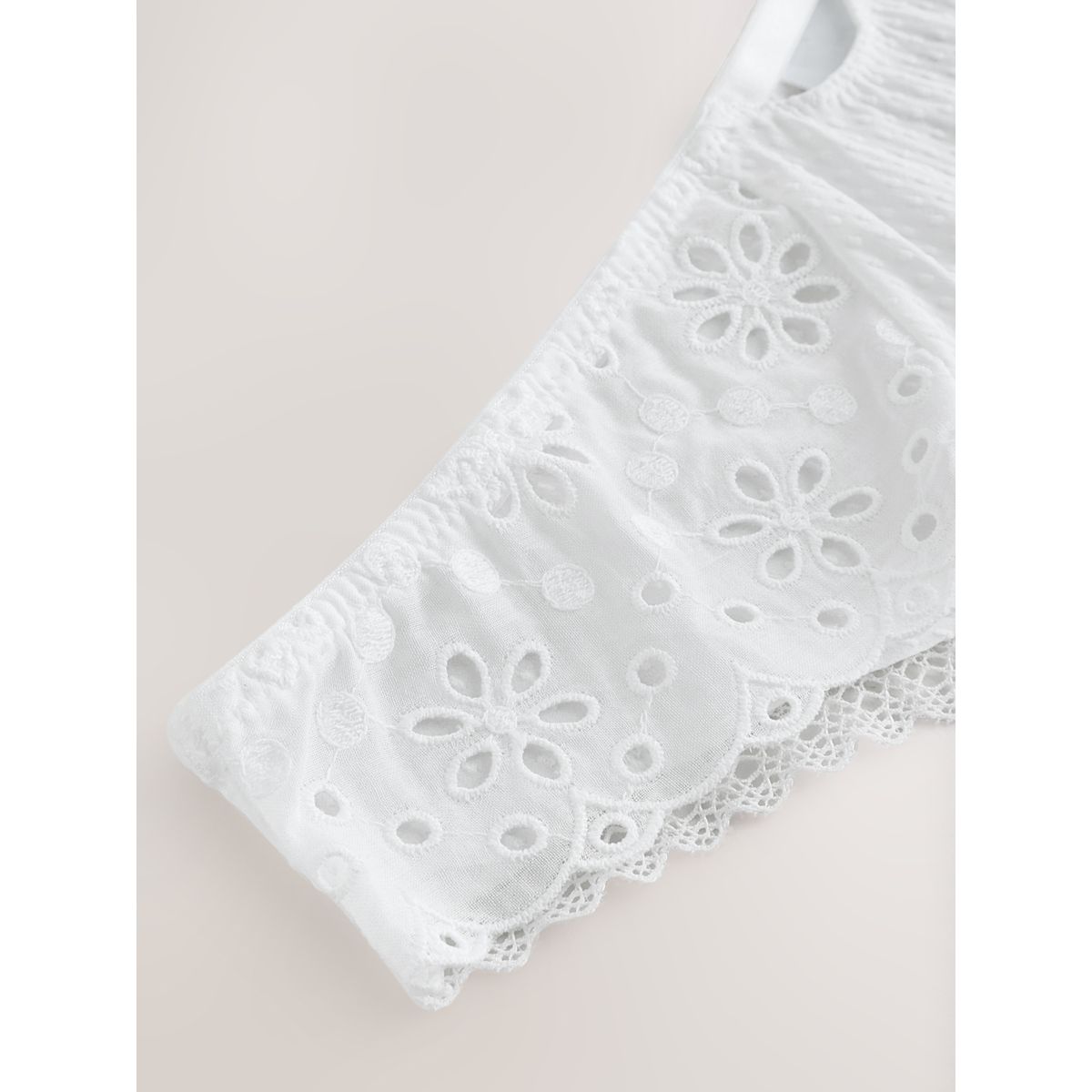 Slip brésilien brodé blanc, NEXT