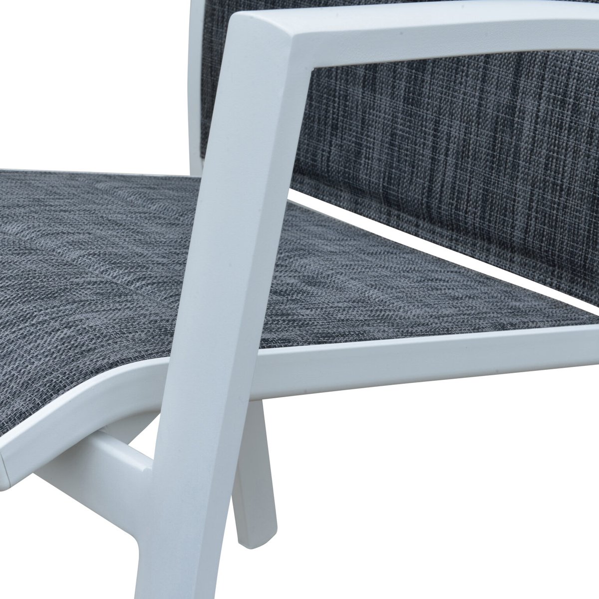 Ensemble en aluminium, 12 fauteuils MODULO blanc, WILSA GARDEN