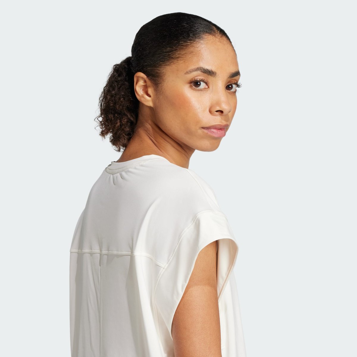 T-shirt de yoga chalk white, adidas Performance