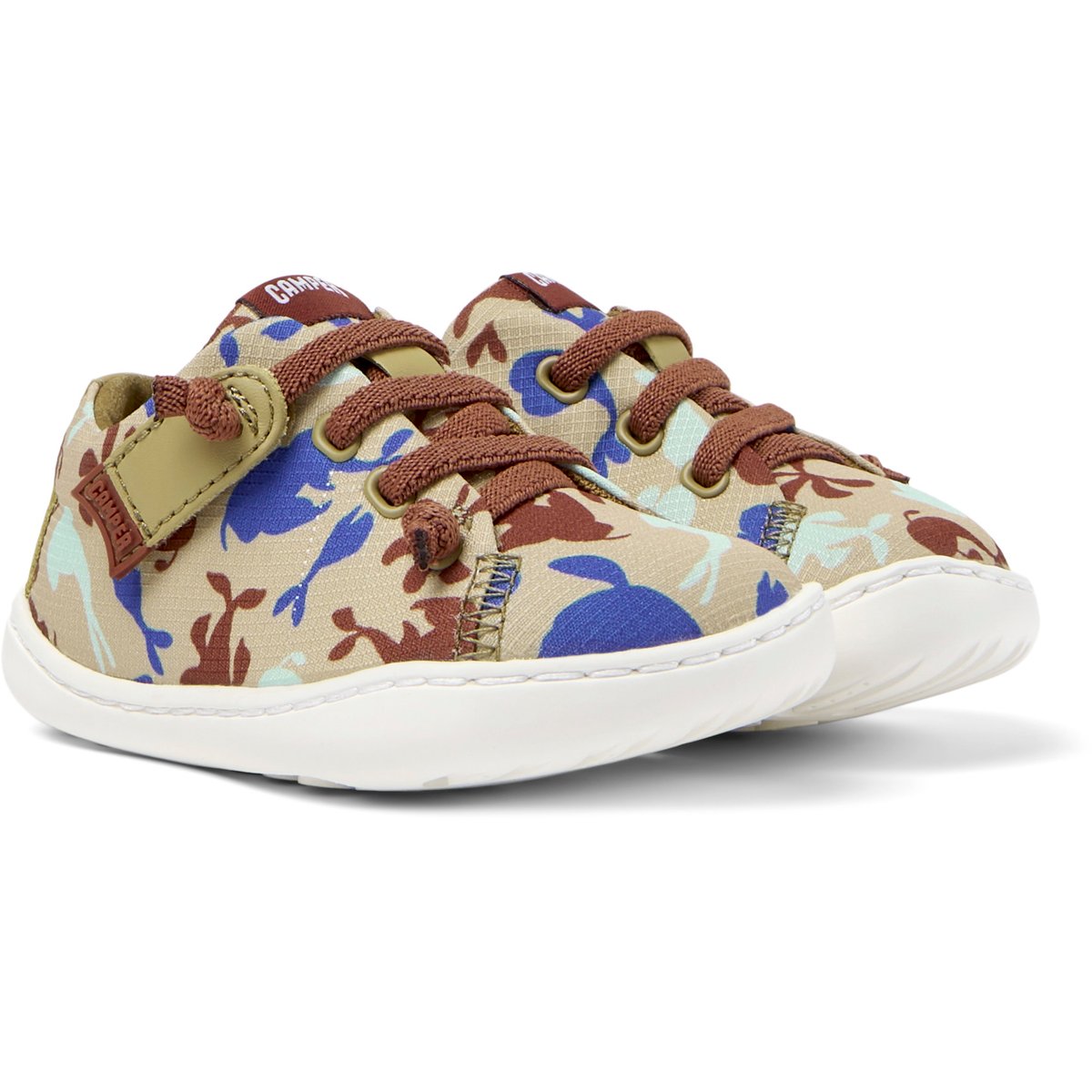 Baskets Peu Cami beige bleu, CAMPER