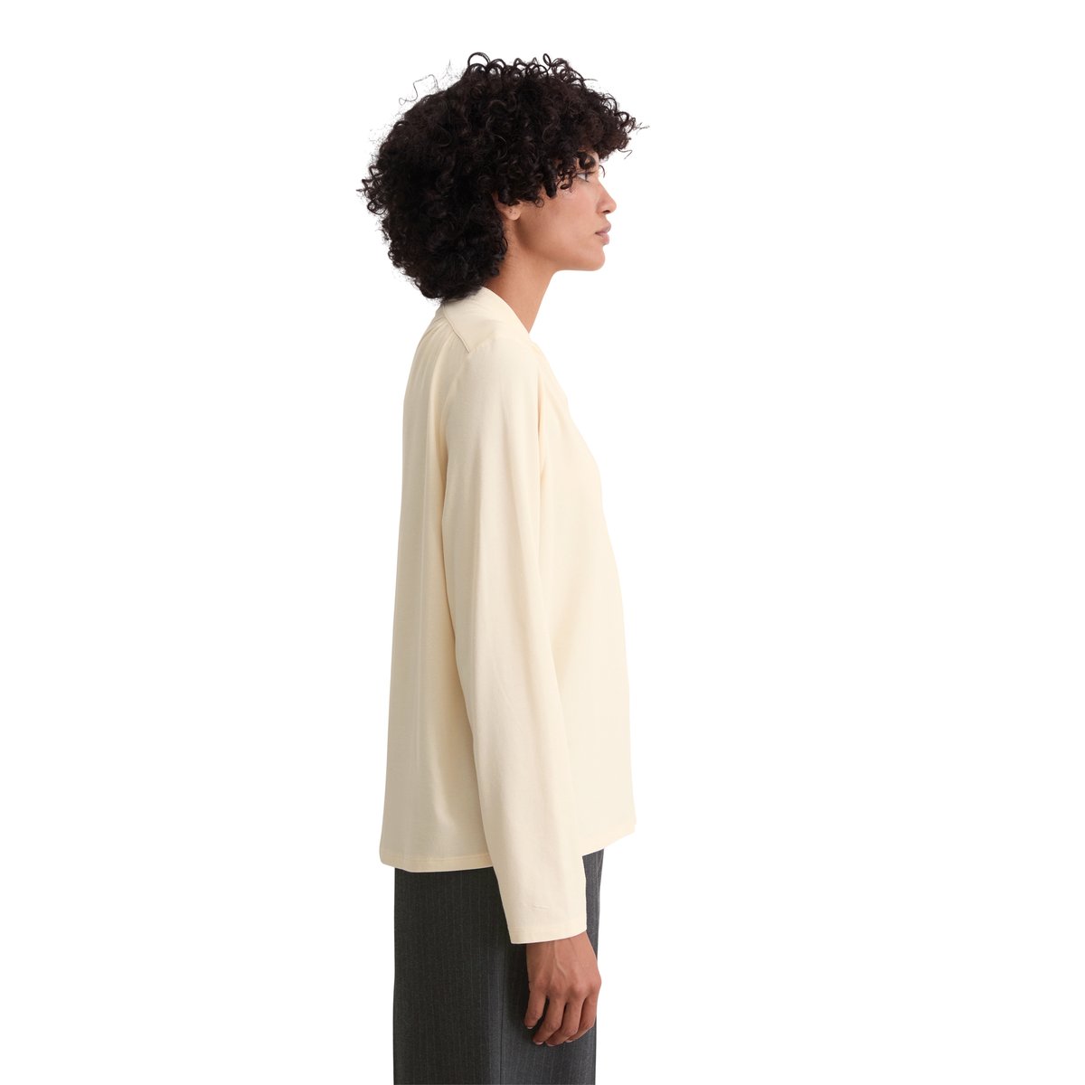Blouse en jersey relaxed avec TENCEL™ Modal beige, MARC O'POLO