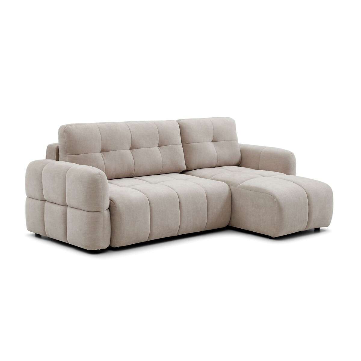 Maren Chenille Quilted Corner Sofabed light taupe, ÉDITÉ