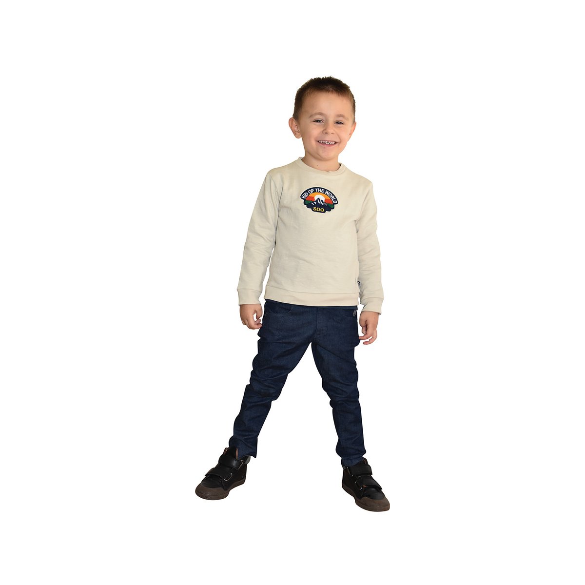 Sweat josselin molleton enfant beige, SUCRE D'ORGE