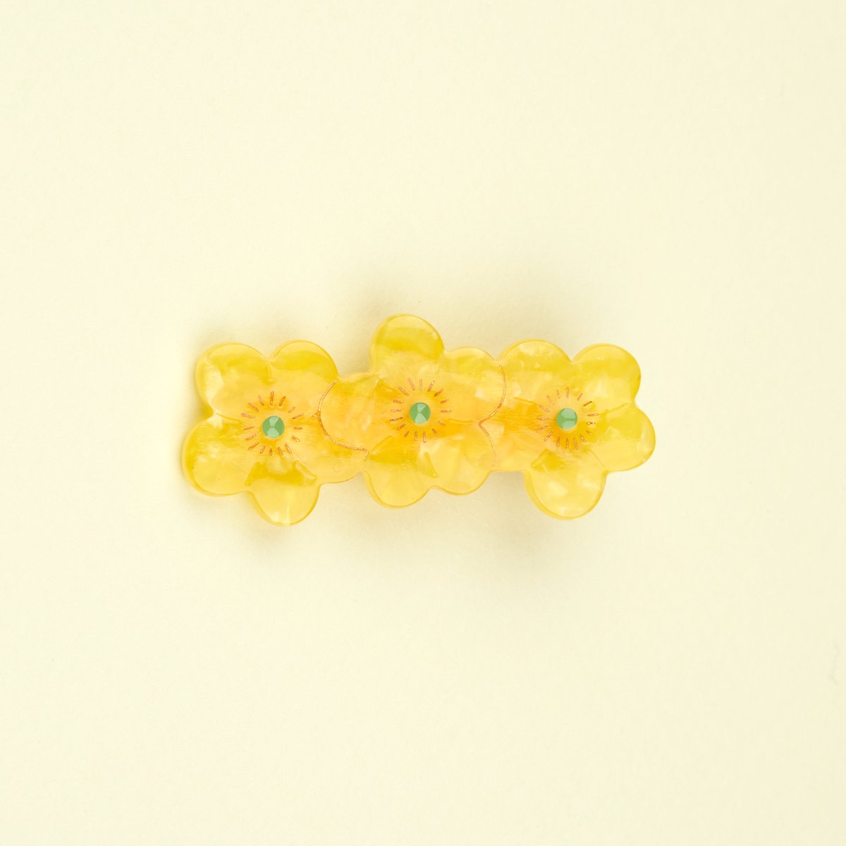 Barrette BOUTON D'OR jaune, COUCOU SUZETTE