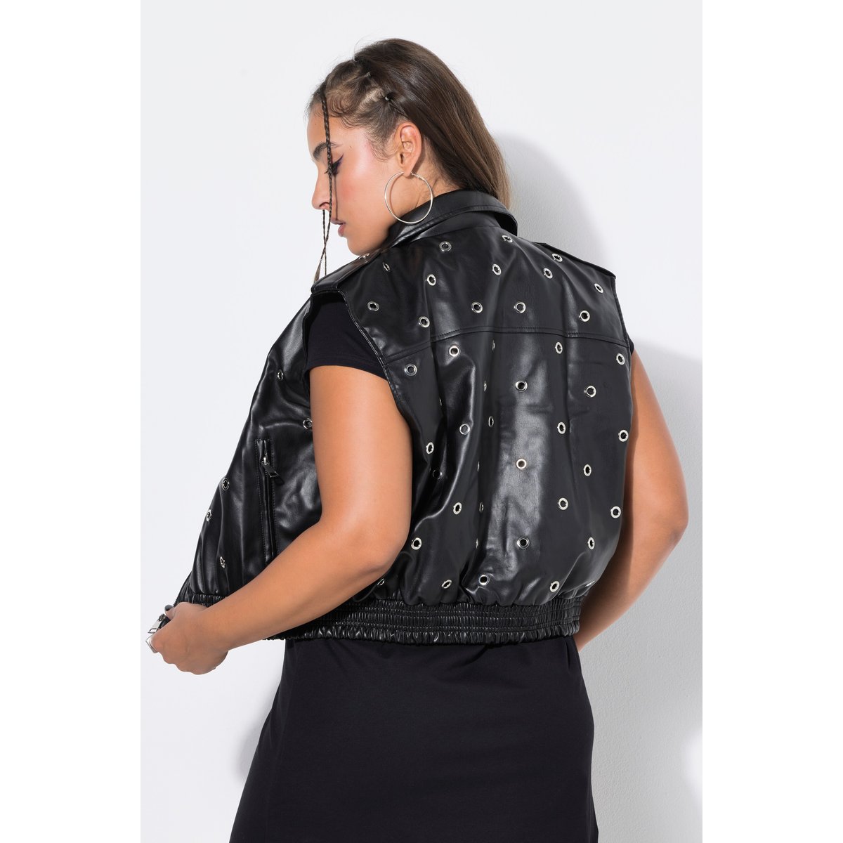 Veste sans manches, coupe Boxy cropped noir, STUDIO UNTOLD