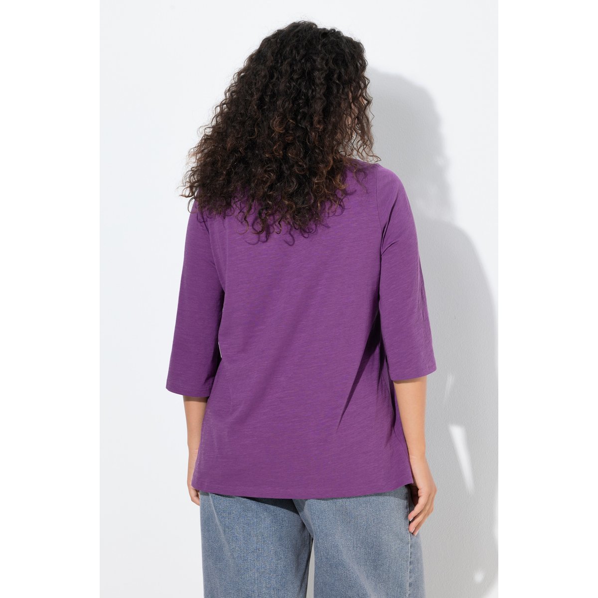 T-shirt message Look good aubergine, ULLA POPKEN