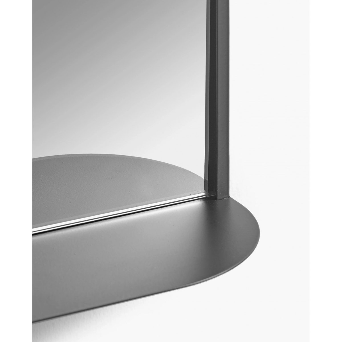 Miroir avec etagère Cover Up L noir, SERAX