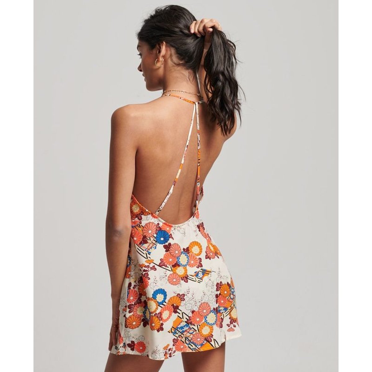 Robe nuisette courte imprimée kam à fleurs, SUPERDRY