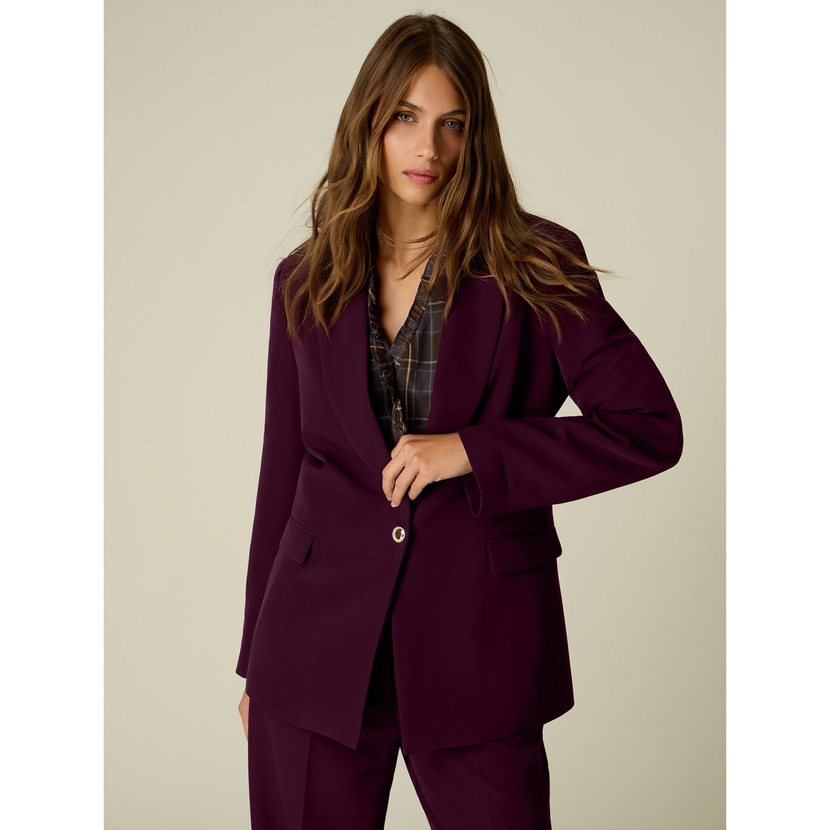 Blazer croisé burgundy, OLTRE