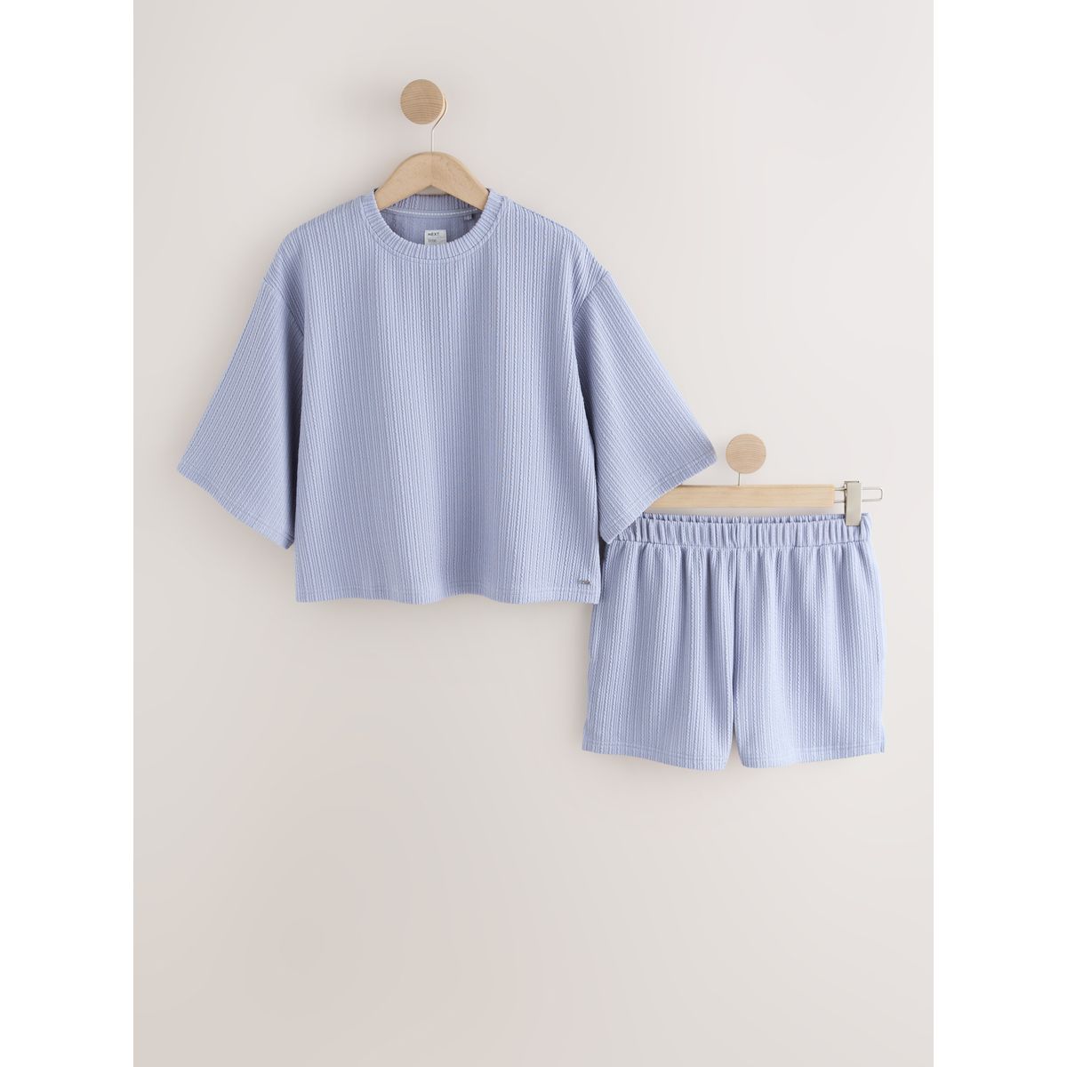 Pyjama short texturé bleu, NEXT