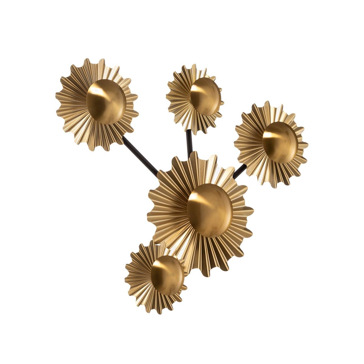 Applique en métal moderne, Senmia noir, doré, bronze galvanisé, LINDBY