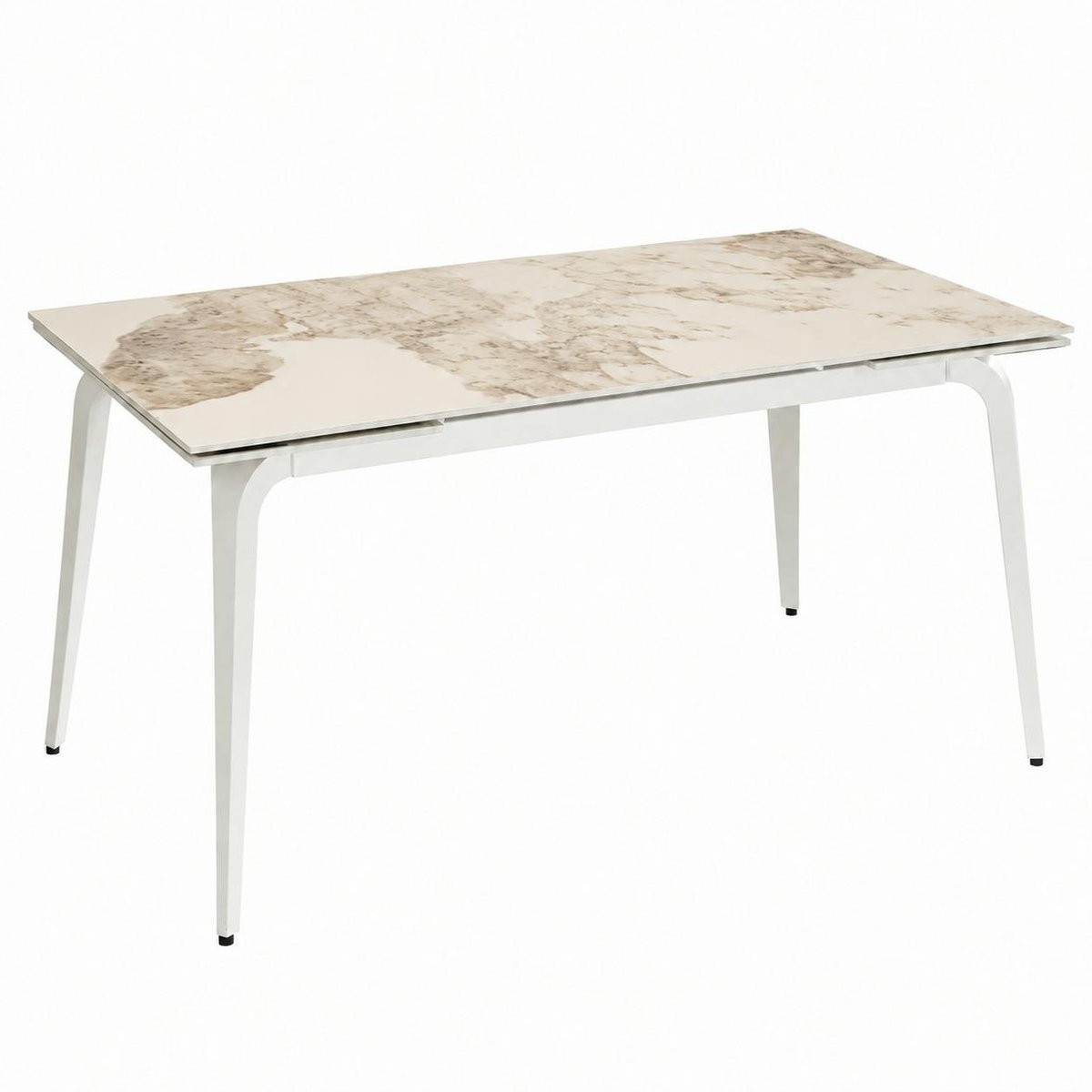 Table en céramique extensible 140 / 220 cm LORA marbre blanc, PIER IMPORT