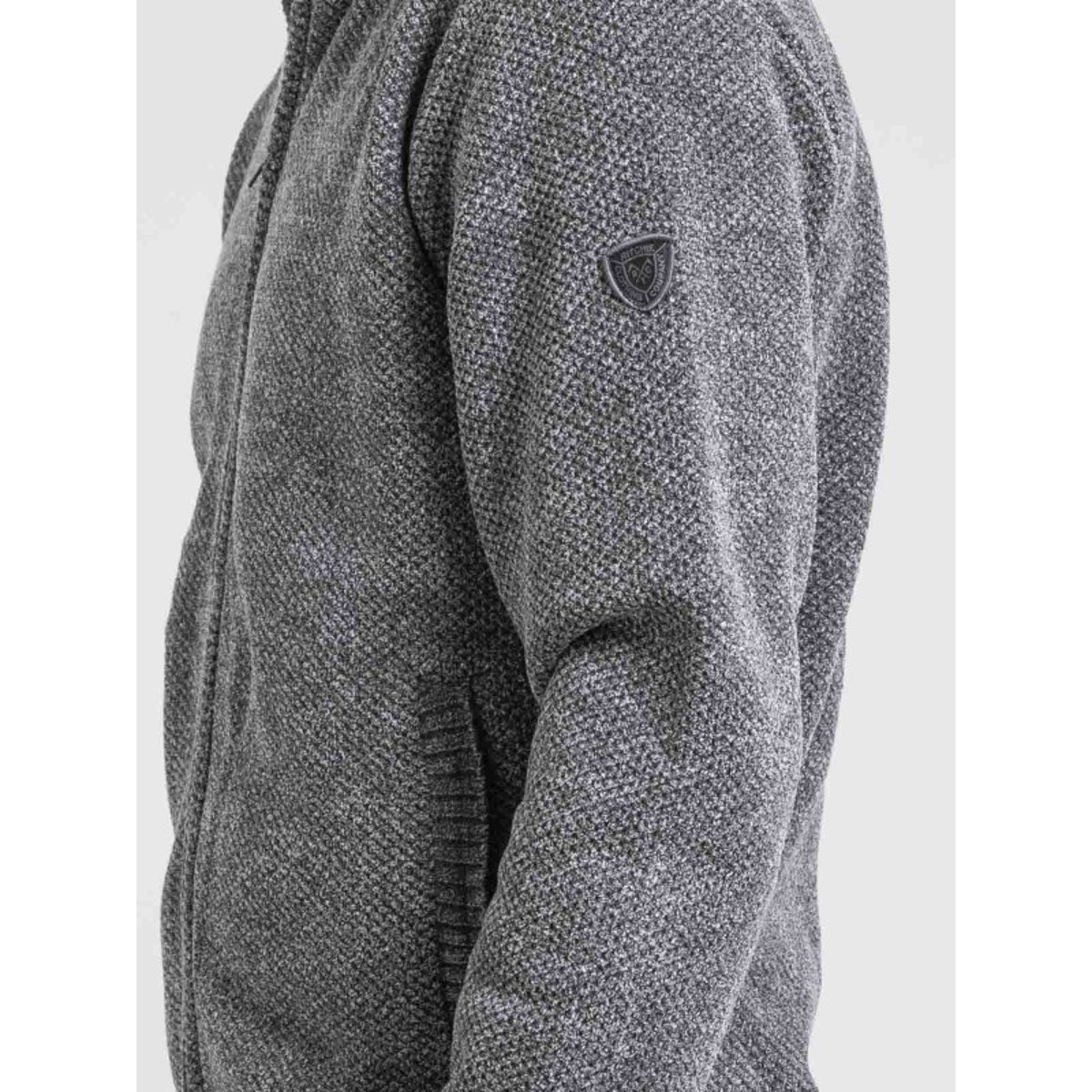Gilet Zippé Col Montant Lygale gris, RITCHIE
