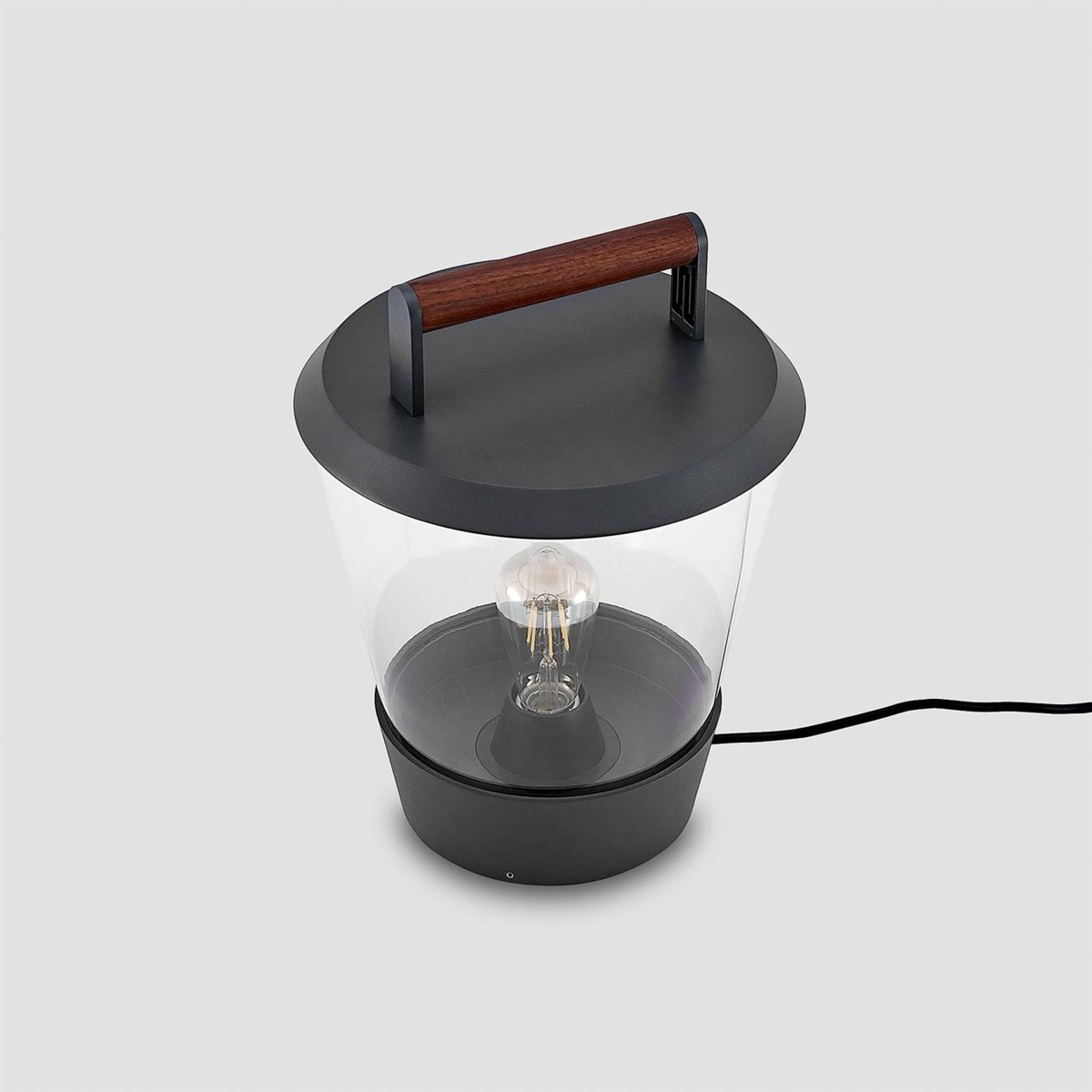 Luminaire de terrasse en aluminium moderne anthracite, transparent, LUCANDE